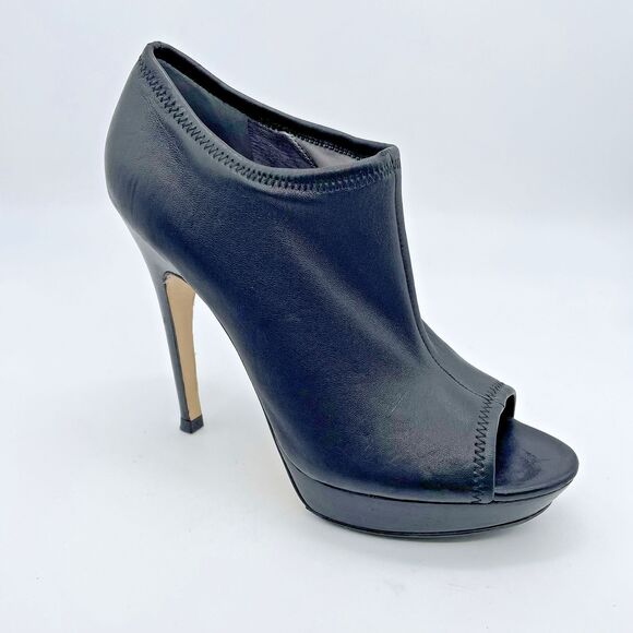 Via Spiga Elvis Stretch Leather Designer Ankle Boots Women's US 8 Black Comfort - Picture 2 of 16